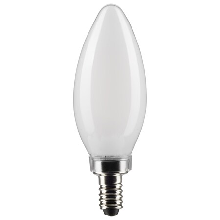 Satco 4-Watt B11 LED - Frosted - Candelabra Base - 5000K - 350 Lumens - 120 Volts, 2PK S21826